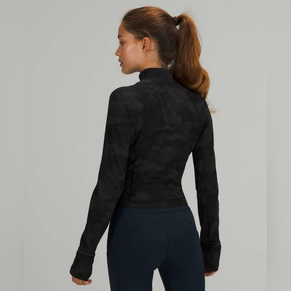 Lululemon Its Rulu Run Cropped Half-ZipHeritage 365 Camo Deep Coal Multi 6 - Picture 7 of 12